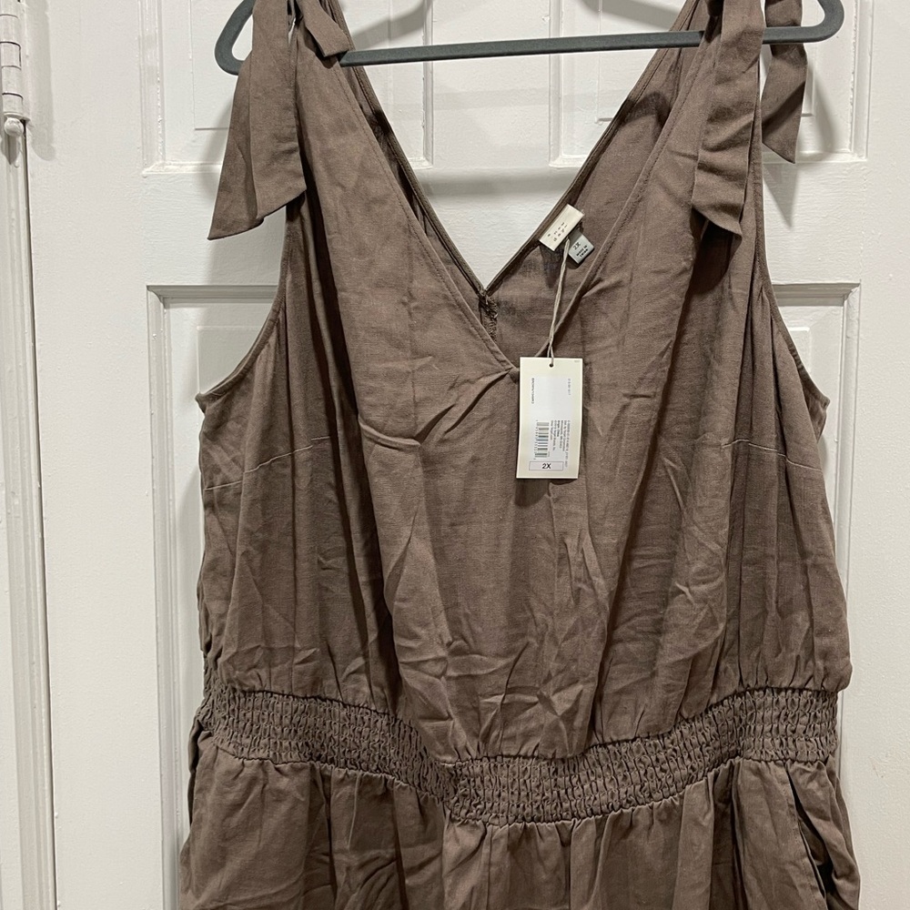 Target Brown V-Neck jumpsuit (pants)